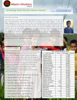 Mid Term Academic update of Eco farm kids